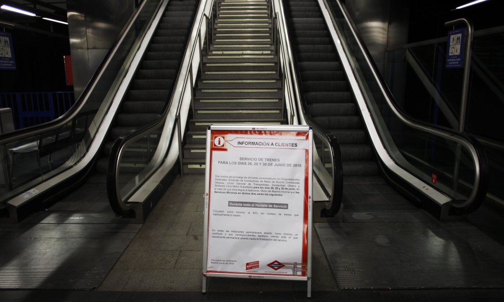 prazna podzemna španjolska štrajk