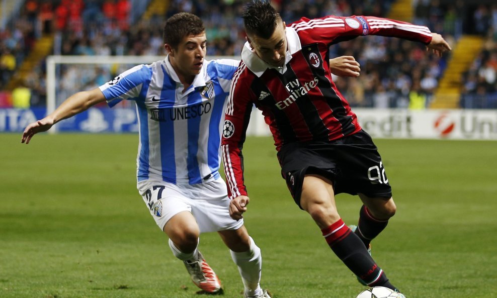 Francisco Portillo (Malaga) vs Stephan El Shaarawy (AC Milan)