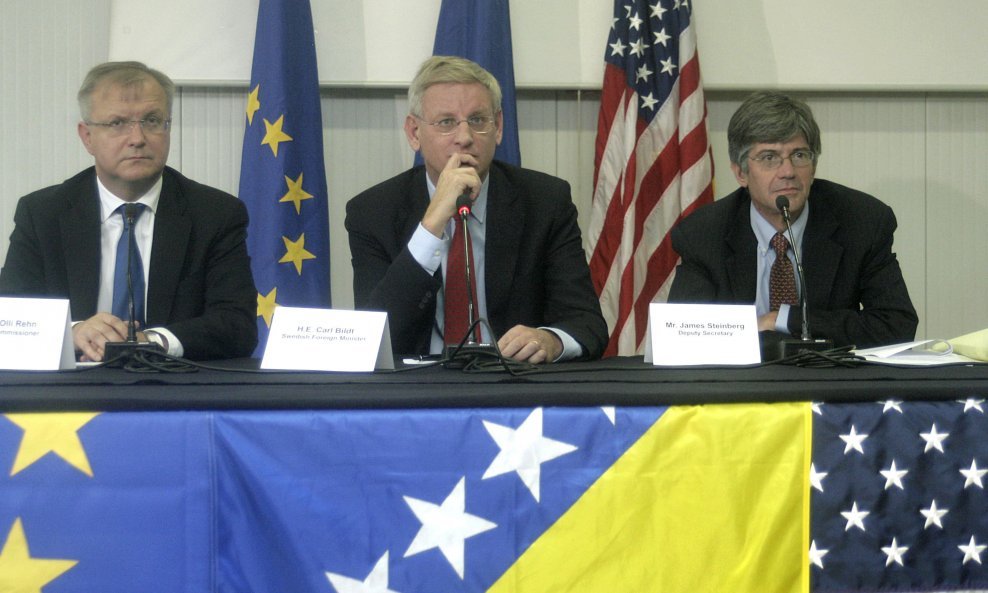 Olli Rehn, Carl Bildt i James Steingberg
