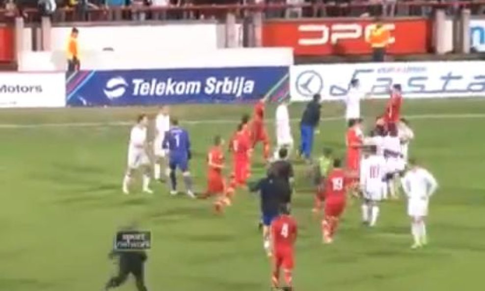 Srbija U21 tučnjava s Englezima