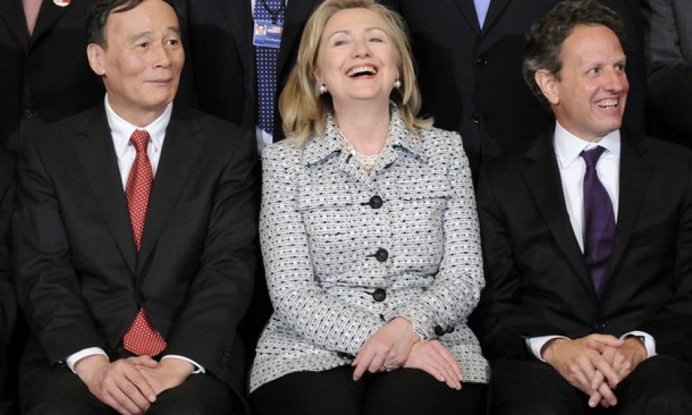 Wang Qishan, Hillary Clinton i Timothy Geithner