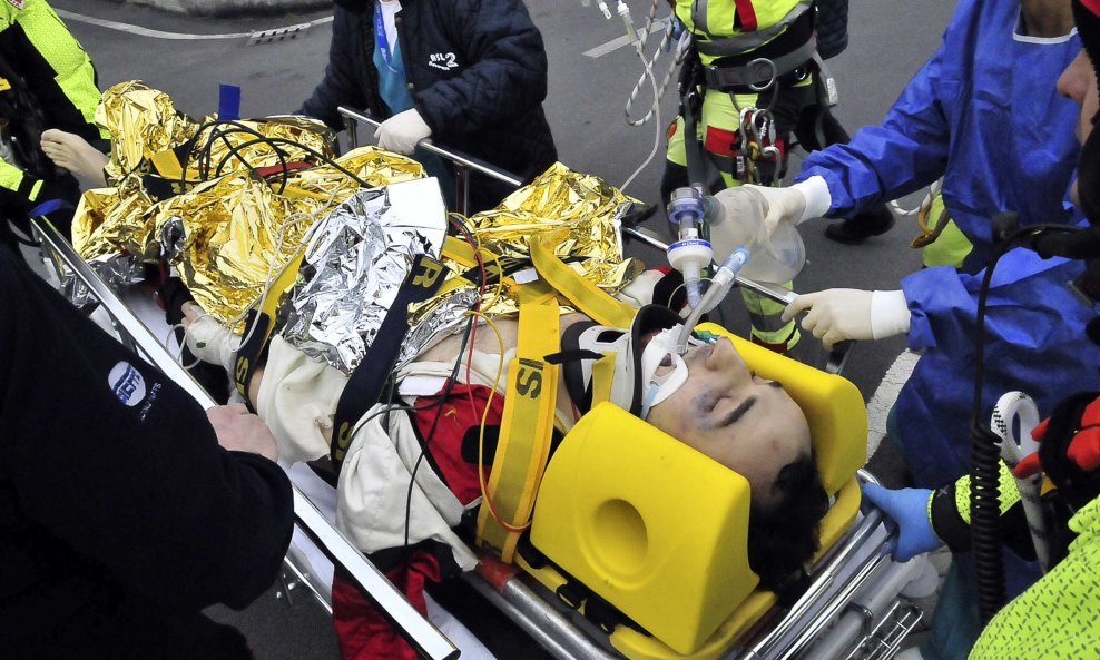 Robert Kubica odmah nakon nesreće je hospitaliziran