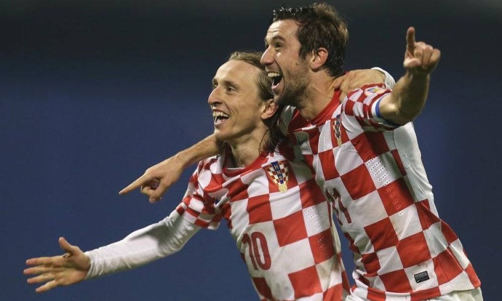 Luka Modrić i Darijo Srna