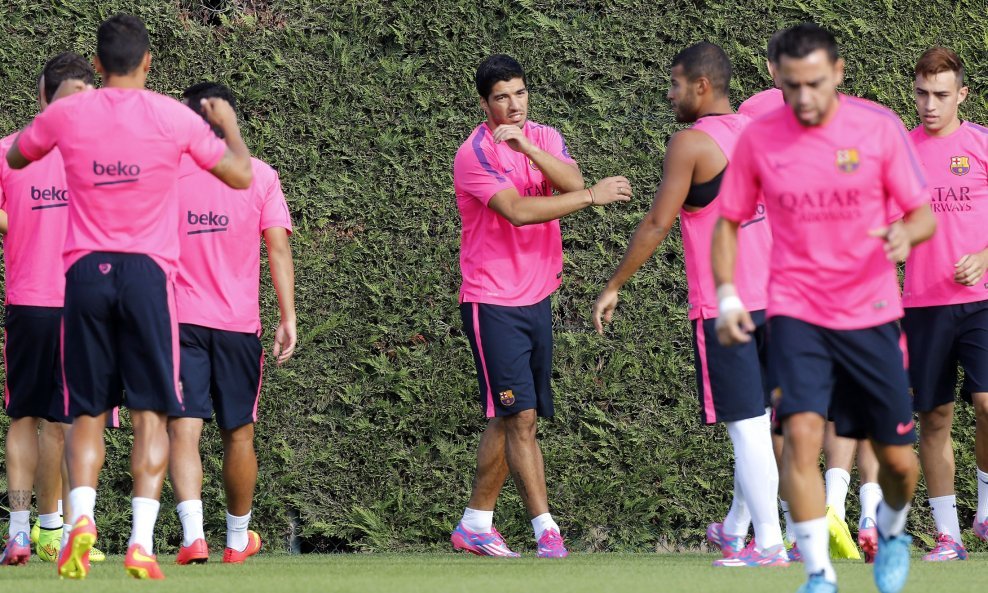 Luis Suarez na prvom treningu Barcelone