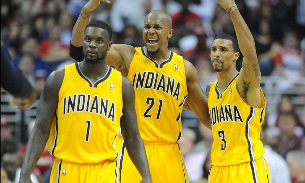 Indiana Pacers - Lance Stephenson (1), David West (21), George Hill (3)