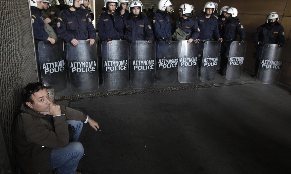 Grčka policija štrajk