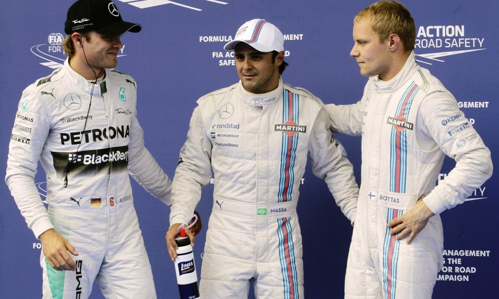 Nico Rosberg, Felipe Massa i Valtteri Botta