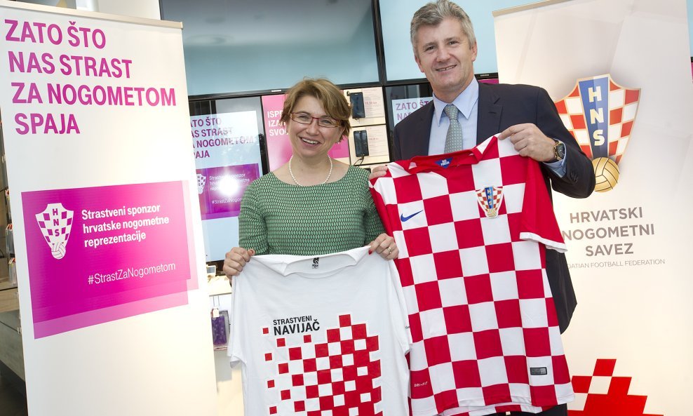 Nataša Rapajić, članica Uprave i glavni operativni direktor za privatne korisnike HT-a i Davor Šuker
