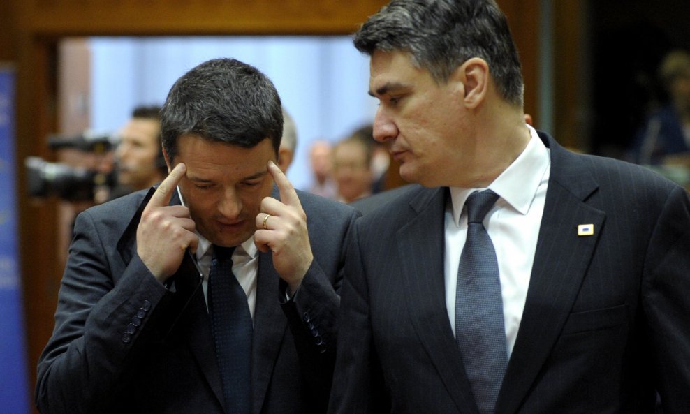 Talijanski premijer Matteo Renzi i Zoran Milanović