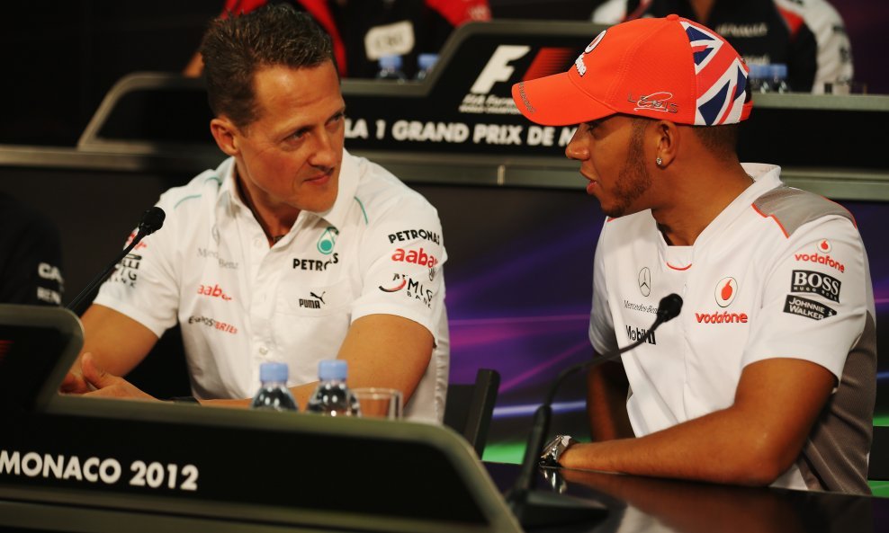 Michael Schumacher i Lewis Hamilton