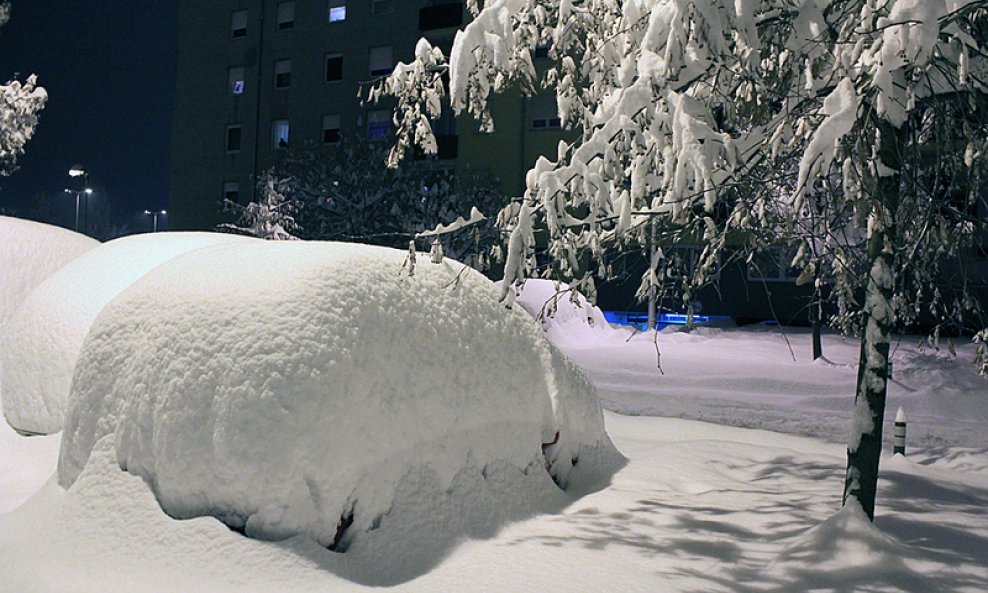 Ciklona Ceres, Rekordni snijeg u Zagrebu - foto Gordana Barać