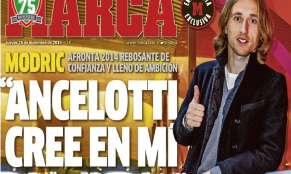 Luka Modrić na naslovnici Marce