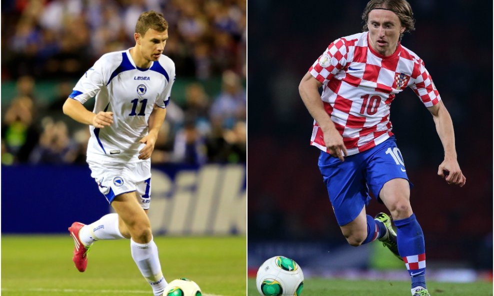 Luka Modrić i Edin Džeko