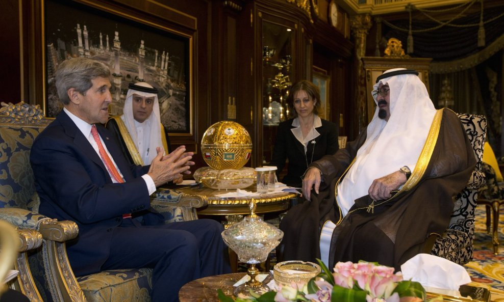 John Kerry i saudijski kralj Abdulah