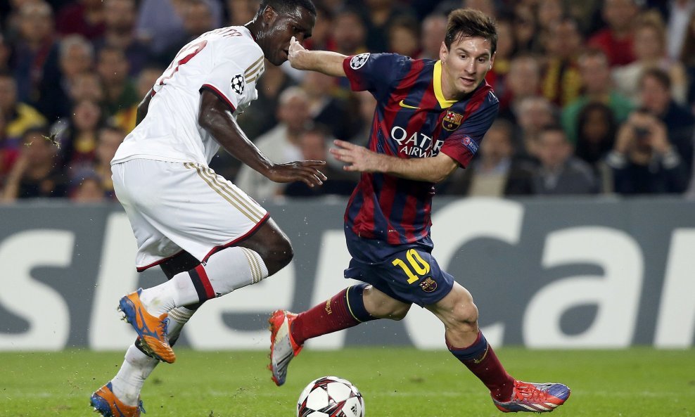 Lionel Messi (Barcelona) i Christian Zapata (Milan)
