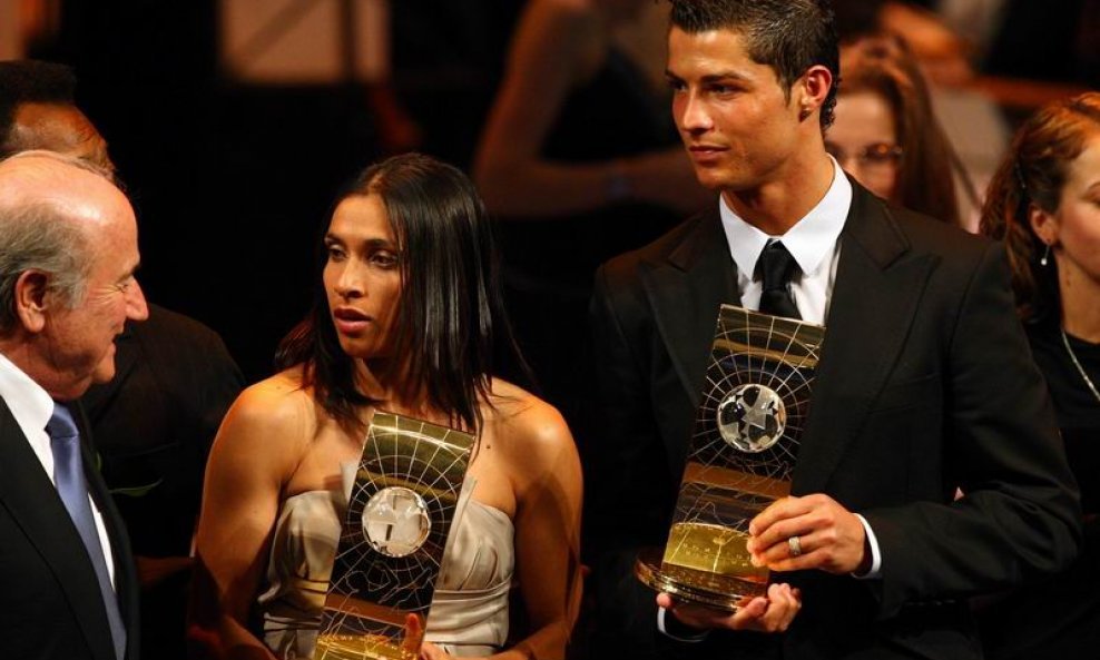 Cristiano Ronaldo; Marta; Sepp Blatter