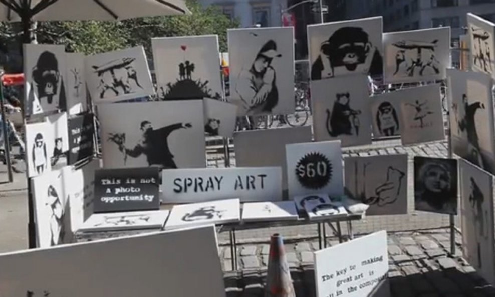 Banksy je listopad proveo u New Yorku gdje je svakodnevno provodio umjetničke akcije.
