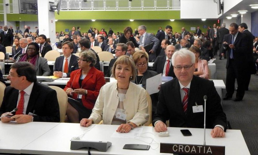 Vesna Pusić i Ivo Josipović u UN-u