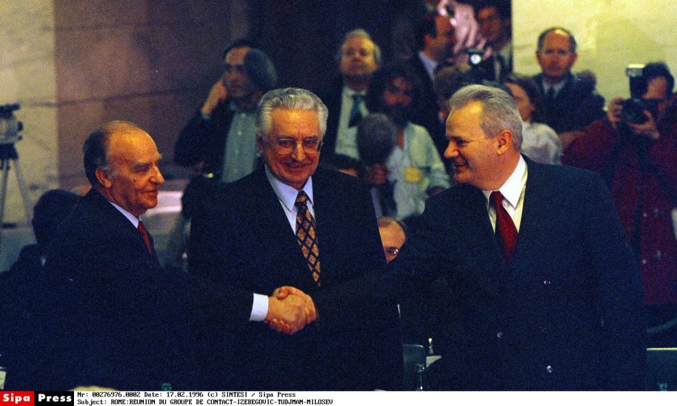 Alija Izetbegović, Franjo Tuđman i Slobodan Milošević