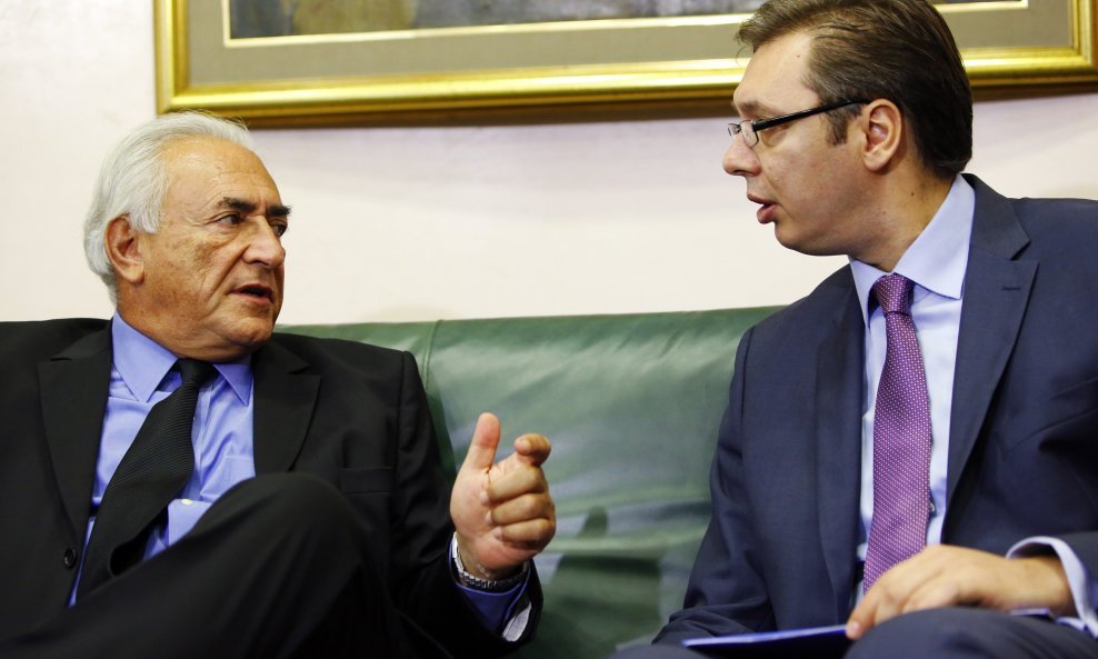 Dominique Strauss-Kahn i Aleksandar Vučić