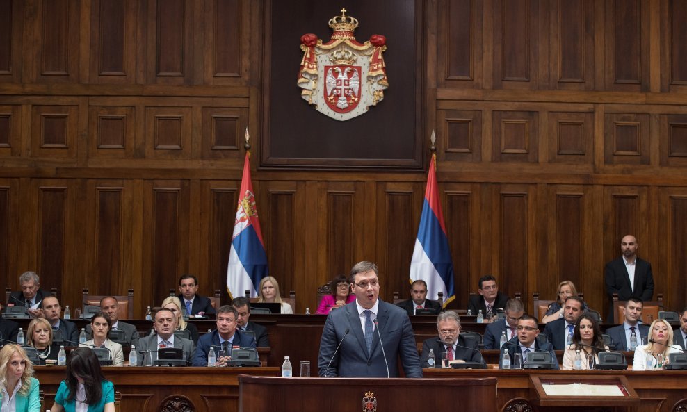 Aleksandar Vučić u Skupštini Srbije