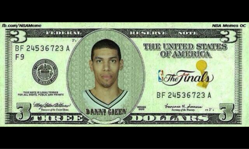 Danny Green 3 dollars