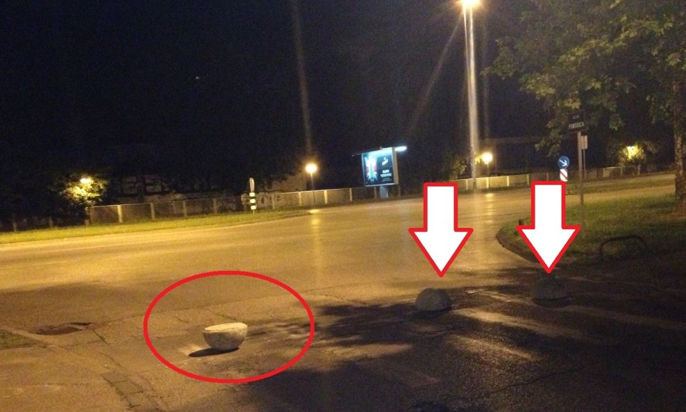 Beton na ulici u Zagrebu