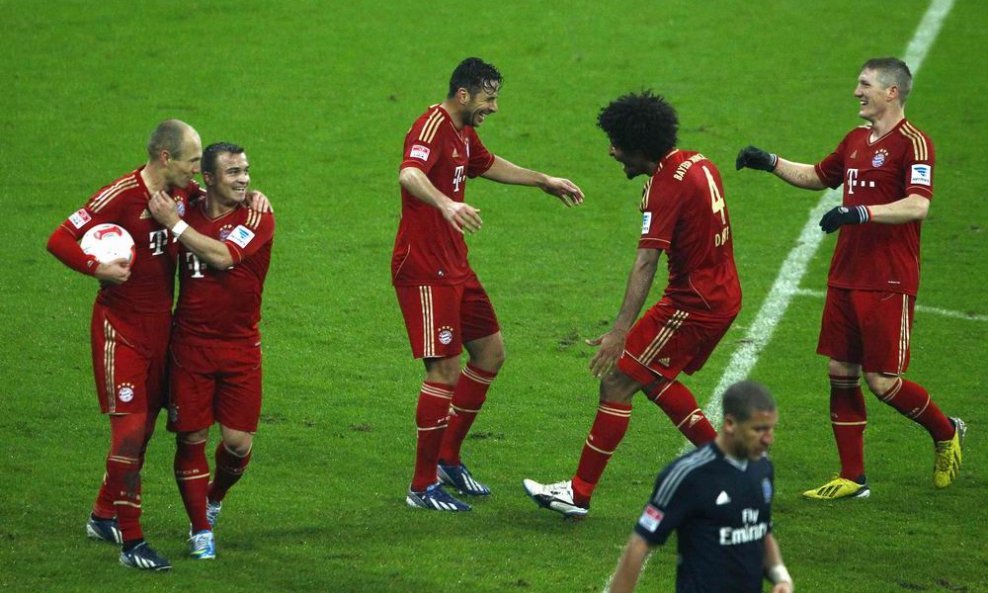 Bayern slavi nakon 9-2 protiv HSV-a