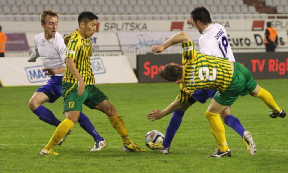 Hajduk - Istra, Avdija Vršajević, Woon Chung, Igor Cagalj i Mijo Caktaš