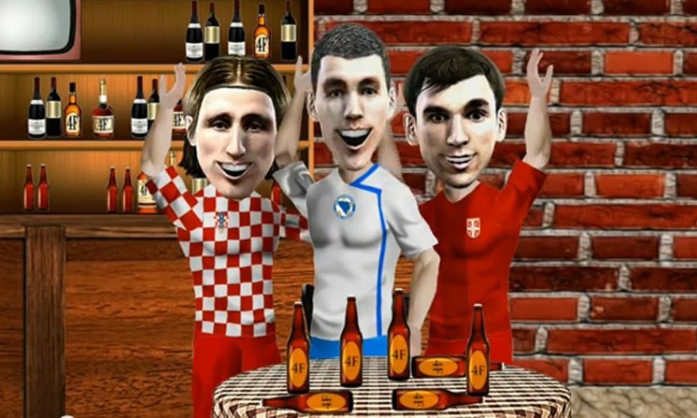 Luka Modrić, Edin Džeko i Branislav Ivanović