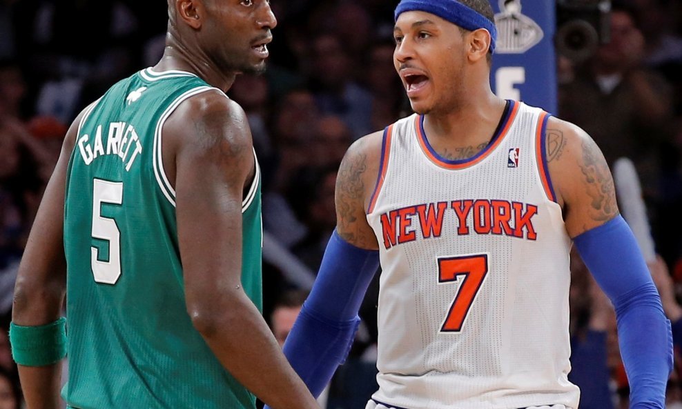 Kevin Garnett i Carmelo Anthony u svađi