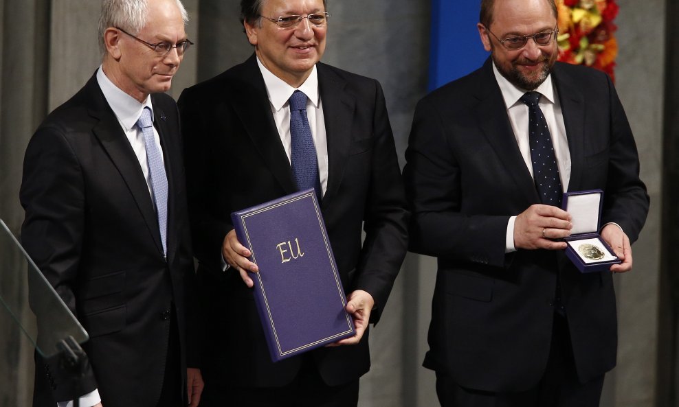 jose manuel barroso, herman van rompuy i martin schulz