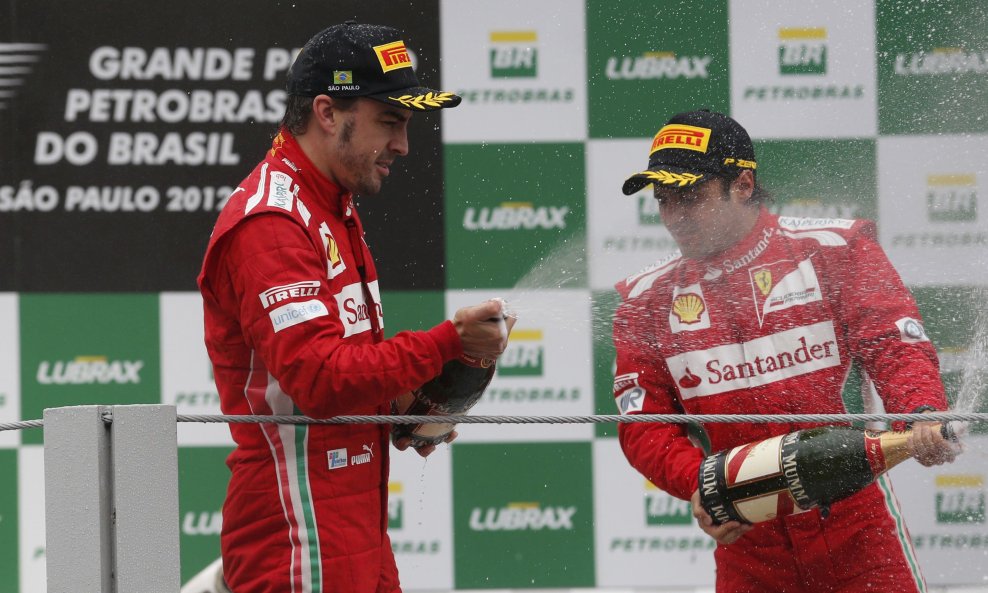 Felipe Massa Fernado Alonso Interlagos 2012