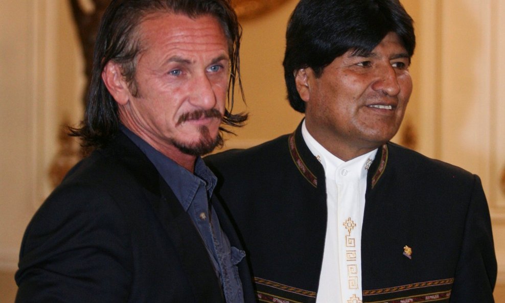 Sean Penn i Evo Morales