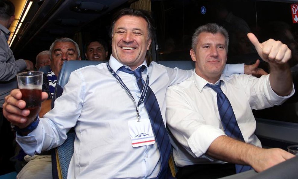 Slavlje je započelo već u autobusu - Zdravko Mamić i Davor Šuker