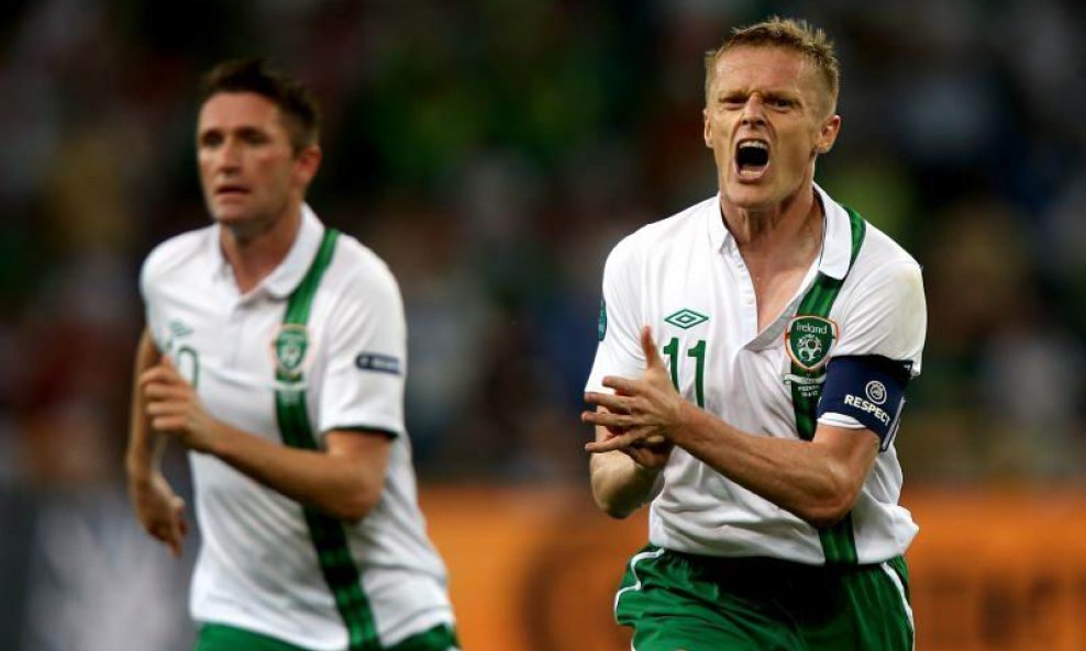 Damien Duff (desno) i  Robbie Keane