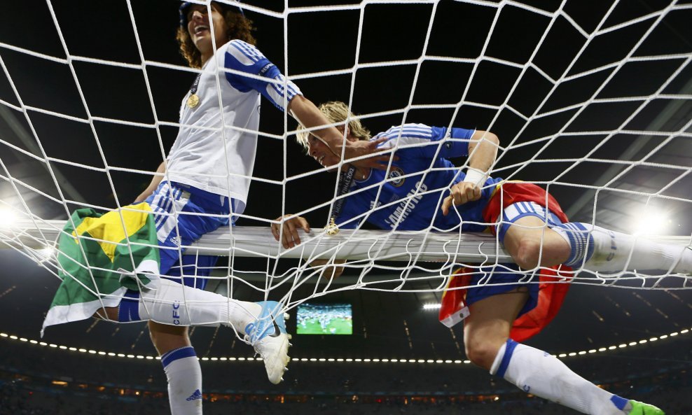 David Luiz Fernando Torres Chelsea slavlje Liga prvaka