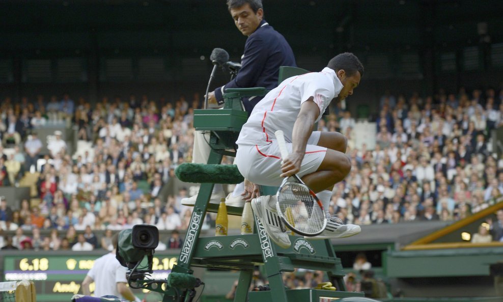 Jo Wilfried Tsonga Wimbledon teniski sudac