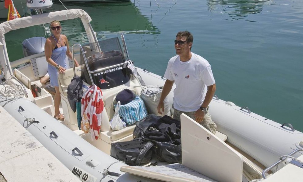 Ivica Kostelić Janica Kostelić na gumenjaku