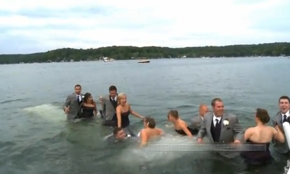 vjenčanje mladenci jezero funvideo