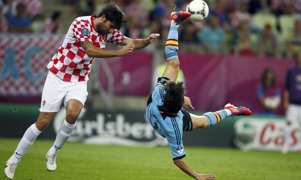 Vedran Ćorluka David Silva Hrvatska Španjolska