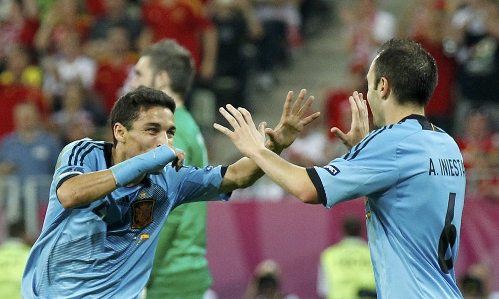 Jesus Navas i Andres Iniesta