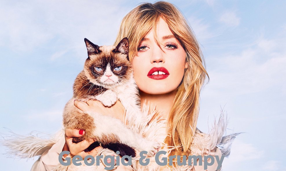Georgia May Jagger i Grumpy Cat 