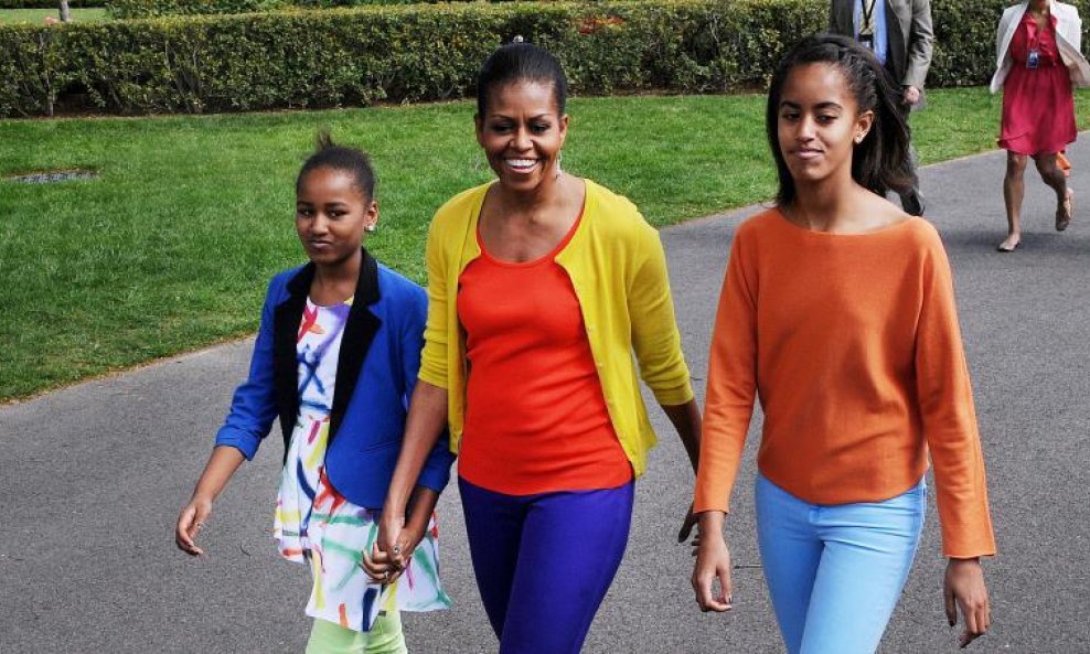 Michelle Obama s kćerima, Sasha i Malia