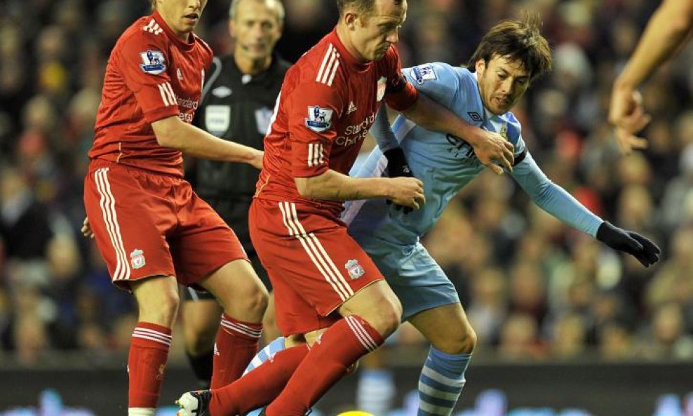 Charlie Adam David Silva Liverpool Manchester City