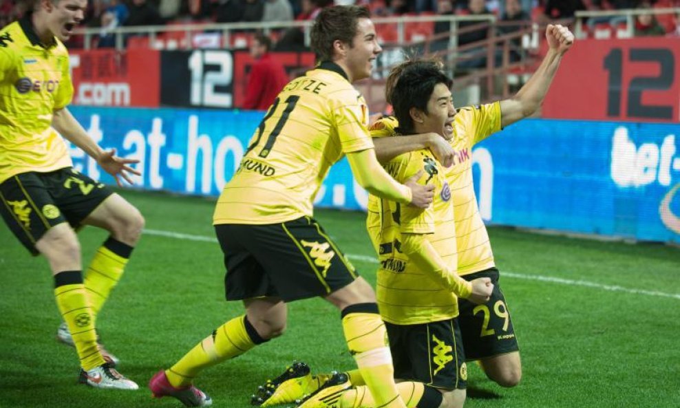 Borussia Dortmund, Sven Bender, Mario Goetze i Shinji Kagawa