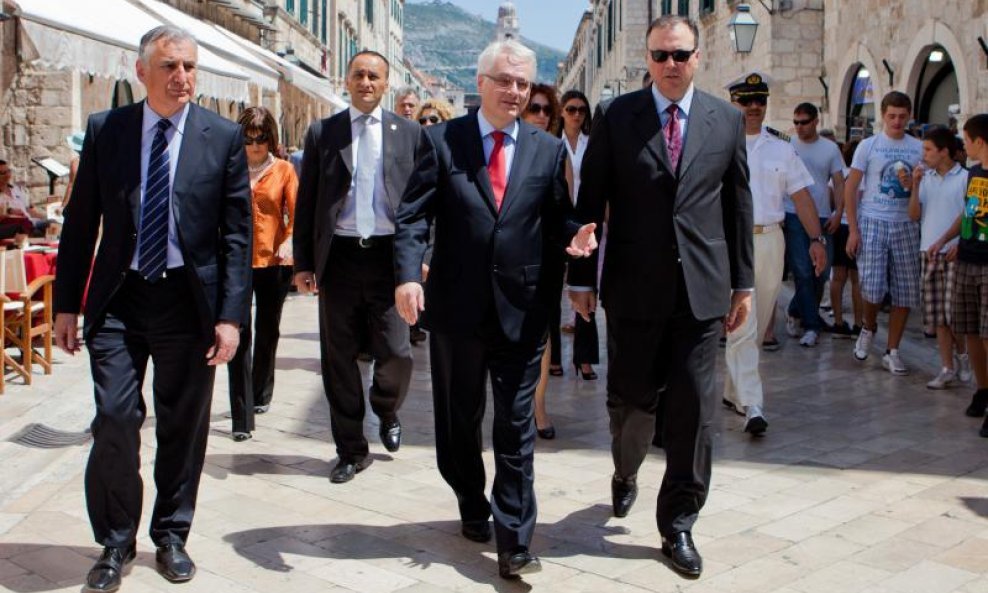 Župan Nikola Dobroslavić, Ivo Josipović i saborski zastupnik Frano Matušić