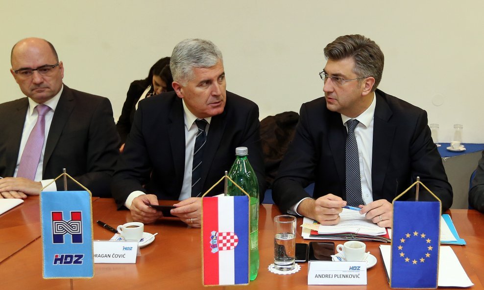 Milijan Brkić, Dragan Čović, Andrej Plenković