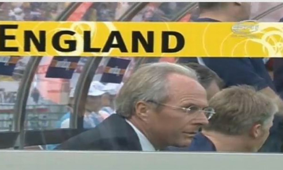 Sven Goran Eriksson na klupi Engleske