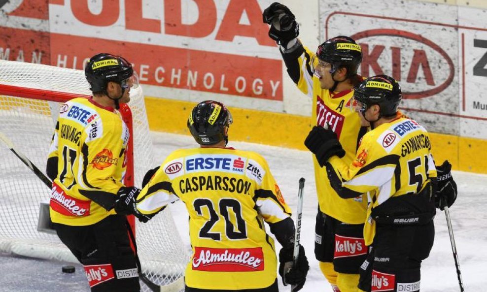 Pat Kavanagh, Peter Casparsson, Marcel Rodman, Filip Gunnarsson, UPC Vienna Capitals 2012